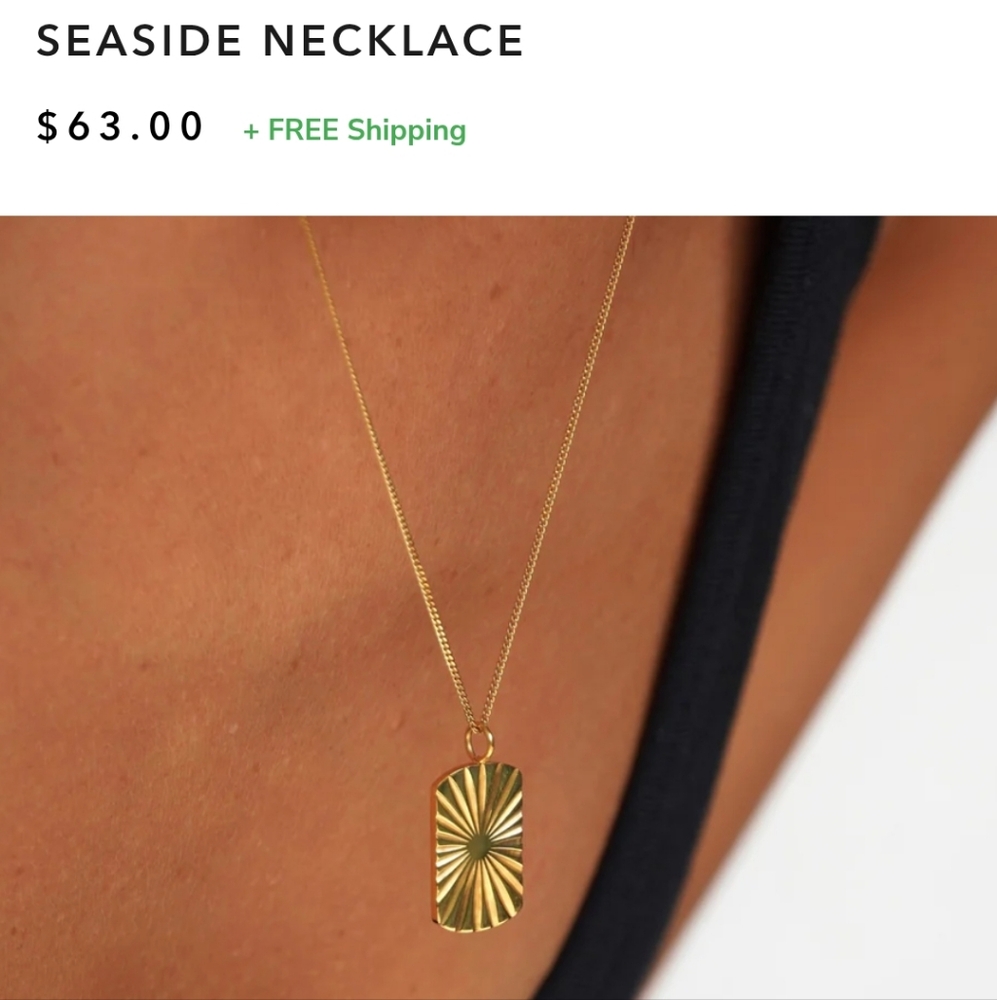 ATOLEA Gold Pendant Necklace NEW